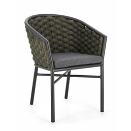 Krzesło Ogrodowe MARGALIDA Szary/Zielony