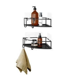 Zestaw Dwóch Półek Narożnych CUBIKO Czarny