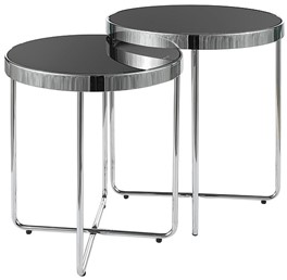 Ława SAGA fi45/40 Chrom/Czarny