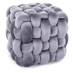 Puf FARIS Velvet Szary