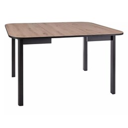 Stół Rozkładany DANTE II (90-130)x90 Dąb Artisan/Czarny Mat