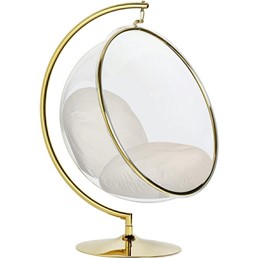 Fotel BUBBLE STAND GOLD Velvet/Beż