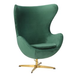 Fotel JAJO Velvet Zielony/Złoty