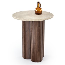 Ława DOROTEA_S fi50 Trawertyn/Orzechowy