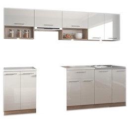 Kuchnia Zestaw VIOLA 260 Dąb Sonoma/Biały Połysk