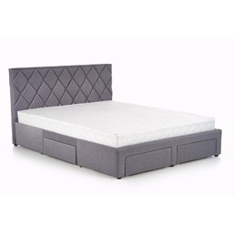 Łożko BETINA 160x200 z szufladami popielate