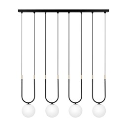 Lampa Wisząca ENZO K-5592 Czarny/Biały/Złoty