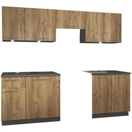 Kuchnia Zestaw DARIA 240 Antracyt/Dąb Craft