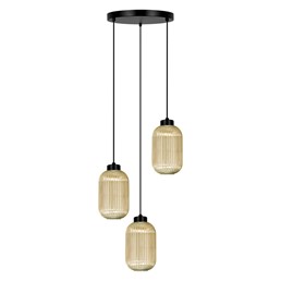 Lampa Wisząca FADIGA K-5745 Bursztynowy/Czarny