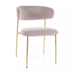 Krzesło ELTON Raven Ciemny Beżowy/Złoty