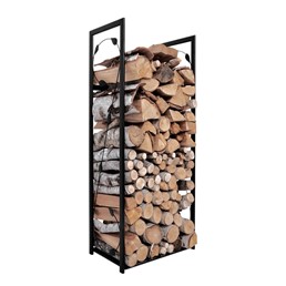 Stojak Na Drewno KAJA HOME KS-22 LIŚĆ L Czarny