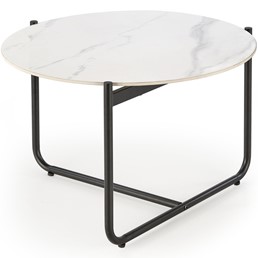 Ława ACUNA fi60 Czarny/Biały Marmur