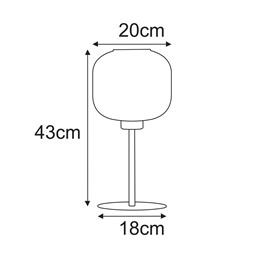 Lampa Stołowa CLARK K-5656 Bursztynowy/Czarny
