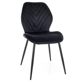 Krzesło MIKE Velvet Czarny Mat