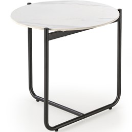 Ława ACUNA S fi50 Czarny/Biały Marmur