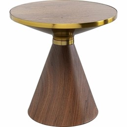 Stolik Kawowy CONO WALNUT Fi50cm Brąz