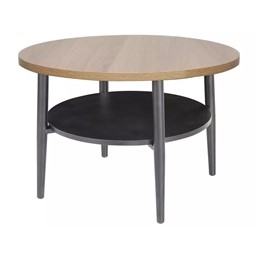 Ława ELLA B fi60 Dąb/Czarny