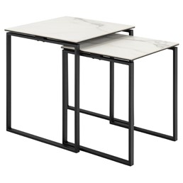 Zestaw 2 Stolików KATRINE 50x50cm Biały