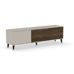 Stolik RTV RANDOM 2 RTV-2 180 cm Kaszmir/Orzech/Czarny