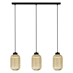 Lampa Wisząca FADIGA K-5744 Bursztynowy/Czarny