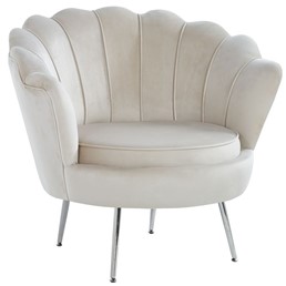 Fotel Velvet LC-032-1 Beżowy/Srebrny