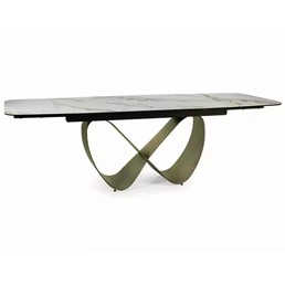 Stół Rozkładany INFINITY CERAMIC (160-240)x95 Brązowy/Biały