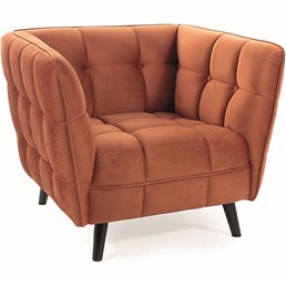 Fotel CASTELLO 1 Velvet Cynamon Bluvel 4215