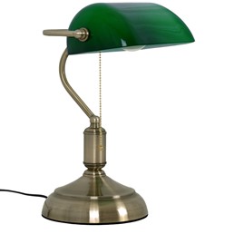 Lampa Biurkowa Bankierka BANK K-MT-207 Zielony/Złoty Antyczny
