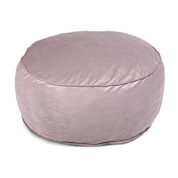 Duża Okrągła Welurowa Pufa 71x32 Pudrowy Róż