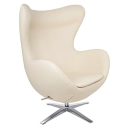Fotel EGG Szeroki PU Beżowy