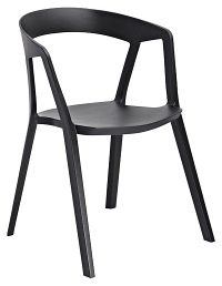 Krzesło VIBIA czarne - polipropylen