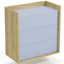 Komoda MOBIUS 3S Naturalny/Niebieski