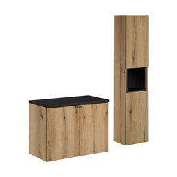 Zestaw Meblowy NOVA 80cm Czarny Mat/Dąb Coast Evoke