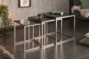 Zestaw Stolików Kawowych NEW ELEMENTS Czarny