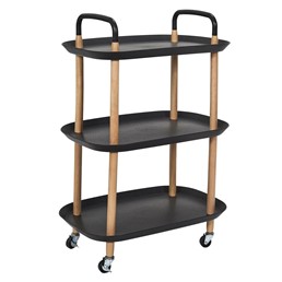 Wózek/Stolik KALEO Czarny/Naturalny