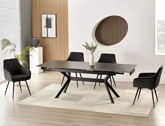 Stół Rozkładany IMPERIA 180 (180-240)x90 Czarny Mat