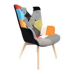 Fotel HELSINKI Patchwork Wielokolorowy