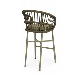 Krzesło Barowe Ogrodowe ODIVELAS Zielony