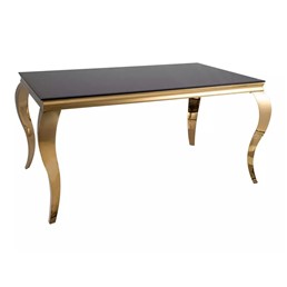 Stół PRINCE 150x90 Czarny/Złoty