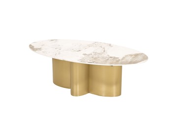 Stolik MODIG M59 130x70cm Biały/Złoty