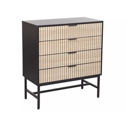 Komoda MAGO K2 Dąb/Czarny Mat