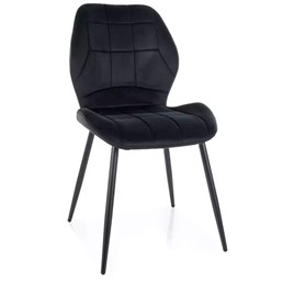 Krzesło JAKE Velvet Czarny Mat