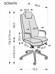 Fotel Obrotowy SONATA XXL Czarny