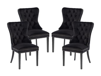 Zestaw 4x Krzesło K9-FX Velvet Czarny