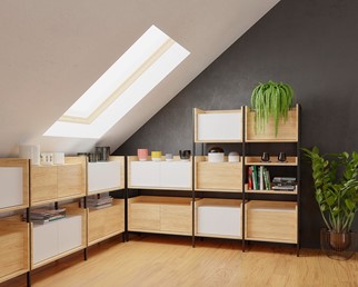 Stelaż MOBIUS 145 Czarny