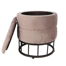 Pufa Velvet P3-FX (B) Szary/Czarny