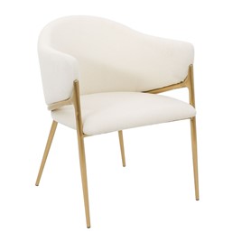 Krzesło MODIG M5-1 Biały/Złoty