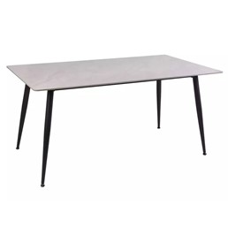 Stół RION 160 Szary Połysk/Czarny Mat
