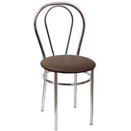 Krzesło TULIPAN ECO Brązowy/Chrom