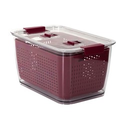 Pojemnik do Przechowywania w Lodówce Owoców i Warzyw Bordowy